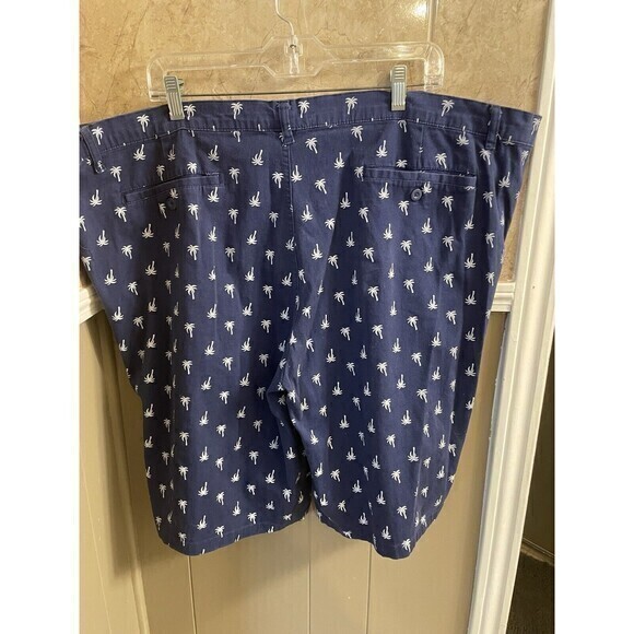 Galaxy By Harvic Navy‎ Palm Trees Men's Shorts Size 48 - Picture 2 of 4